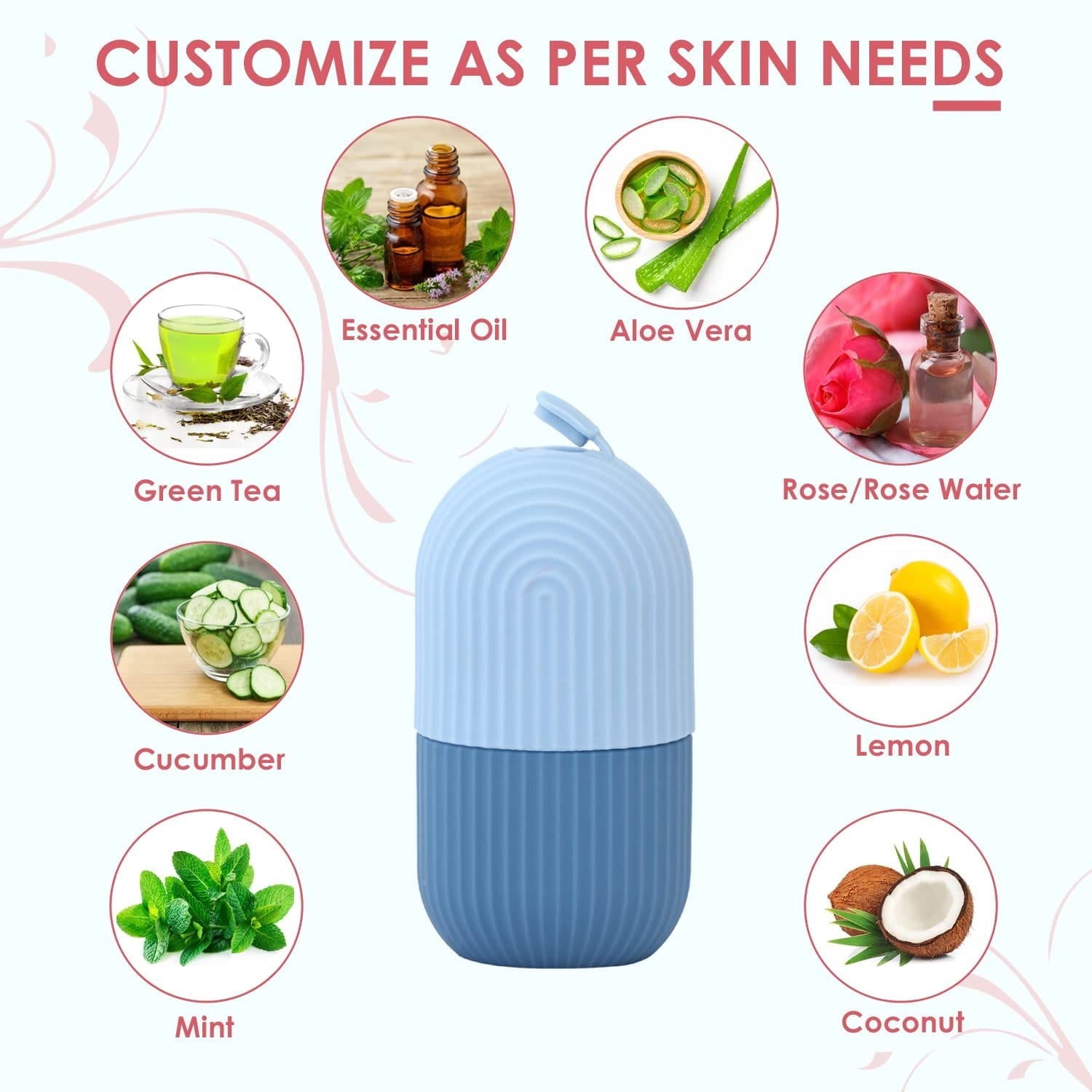 Silicone Face Ice Roller Massager